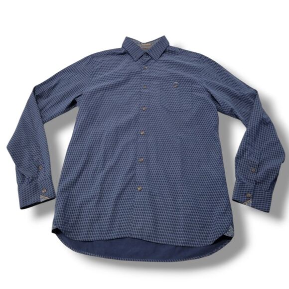 Ted Baker London Shirt Size 3 Dress Shirt Button Up Shirt Long Sleeve Geometric - Picture 1 of 8
